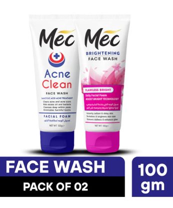 Mec-Brightening-Acne-Clean-&-Flawless-Bright-Face-Wash-100gm-(Pack-Of-2)